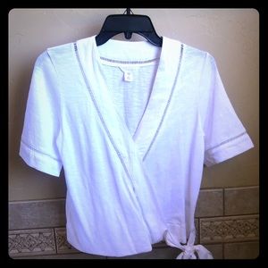 Caslon front tie top